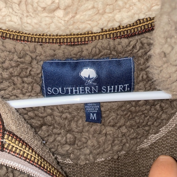 Brown Sherpa Zip Up Sweatshirt - Picture 4 of 6